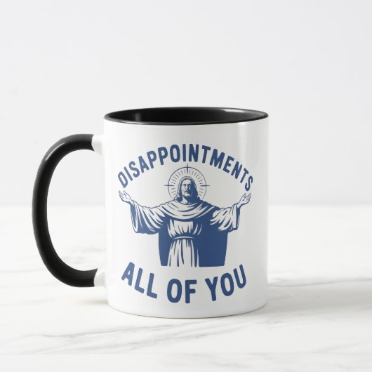 Teleurstellingen Allemal Retro Jezus Meme Christus Mok (Links)