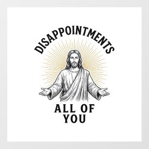 Teleurstellingen Allemal Vintage Religieus T-Shirt Raamsticker