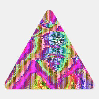 Televisie Awakening (Glitch art) Driehoek Sticker