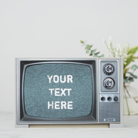 televisie met statisch scherm briefpapier (Staand voorkant)