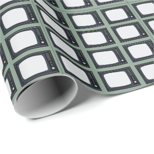 Televisie Oude Klassieke Retro TV Patroon Cadeaupapier