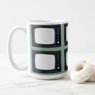 Televisie Oude Klassieke Retro TV Patroon Koffiemok