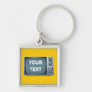  televisieset met statisch scherm sleutelhanger