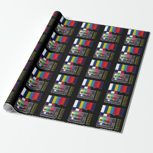 Televisietestkaart zonder signaaldamp cadeaupapier