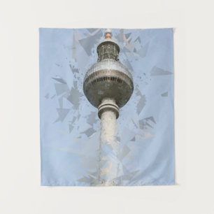 Televisietoren Fernsehturm Berlijn, Duitsland Wandkleed