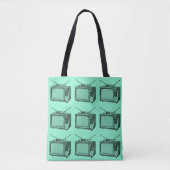 Televisieur  Illustratie Canvas tas (Voorkant)