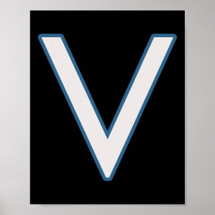 Telfield V Letter Games Grappig Gaming Videogame A Poster