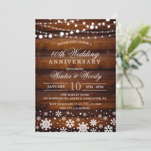 TELLE OU TELLE ANNÉE - Faire-part de mariage anniv (Debout devant)