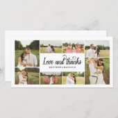 Tellement d'amour collage | Carte photo Merci (Devant / Derrière)