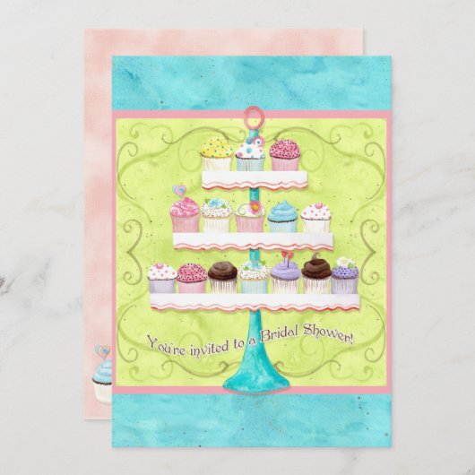 Tellement de gâteaux, invitation à la douche nupti (Devant / Derrière)