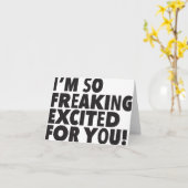 Tellement excité pour votre carte de félicitations (Fleur jaune)