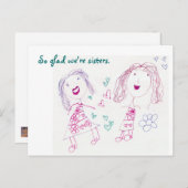Tellement heureux que nous soyons soeurs, Carte po (Devant / Derrière)