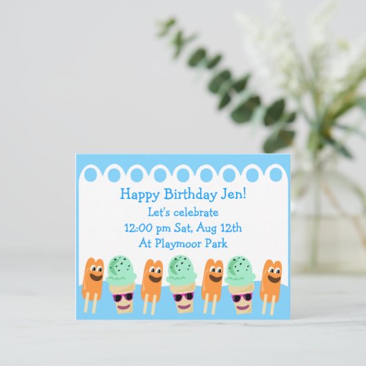 Tellement mignon Invitation Été (Debout devant)