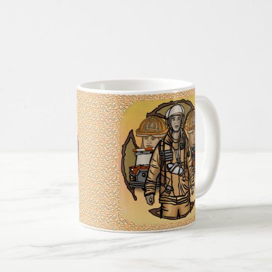 Tellement prêt Pompiers mug (Devant droit)