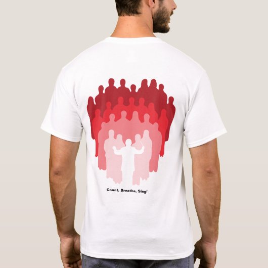 Tellen, Ademhalen, Zingen! T-shirt - Heren (Achterkant)