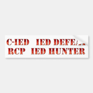 Teller IED-teller Bumpersticker