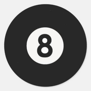 Teller van acht winkels ronde sticker