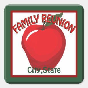 Teller van Apple Name Tag van Family Reunion