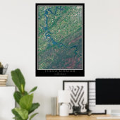 Tellico Lake Tennessee Satellite Poster Map (Thuiskantoor)