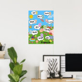 Telling 1 tot 10 in het Frans Poster (Thuiskantoor)