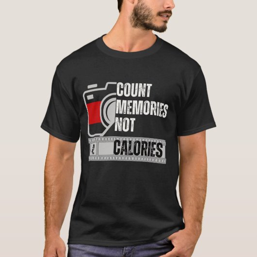 Telling herinneringen niet calories t-shirt (Voorkant)