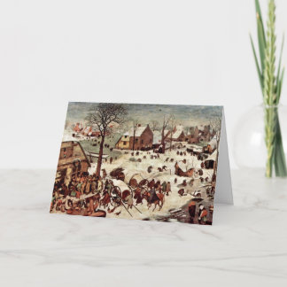 Telling in Bethlehem door Bruegel D. Ä. Pieter Kaart