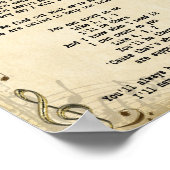 Telling op me Zong Lyric  Wall Art print (Hoek)