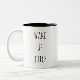 #tellitnicitis "WAKE UP JUICE" Tweekleurige Koffiemok
