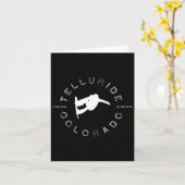Telluride Co  Graphic Retro Snowboarding T Kaart (Gele Bloem)