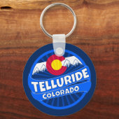 Telluride Colorado-gebrande sleutelhanger (Voorkant)