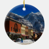 Telluride, Colorado-landschapsfoto Keramisch Ornament (Achterkant)
