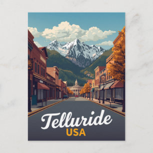 Telluride Colorado Main Street Berg Briefkaart