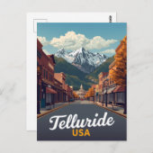 Telluride Colorado Main Street Mountain Briefkaart (Voorkant / Achterkant)
