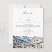 TELLURIDE COLORADO Mountain Travel Details Kaart (Voorkant)