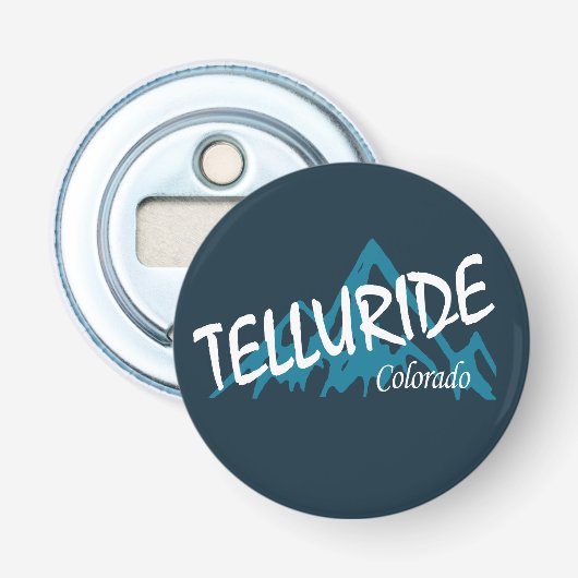 Telluride Colorado Mountains Button Flesopener (Voorkant)