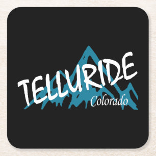 Telluride Colorado Mountains Vierkante Kartonnen Onderzetter