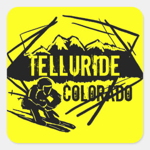 Telluride Colorado ski gele berg stickers
