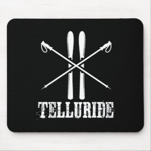 Telluride Colorado Ski Skier Poles Down Hill Muismat