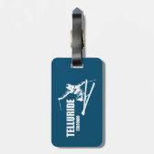Telluride Colorado Skier Bagagelabel (Achterkant verticaal)