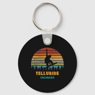Telluride Colorado Sunset Snowboarding Sno Sleutelhanger