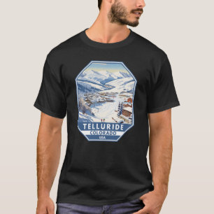 Telluride Colorado Winter Reizen Kunst Vintage T-shirt