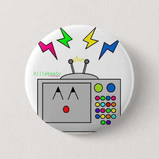 Telly Fright Badge :) Ronde Button 5,7 Cm