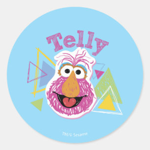 Telly Monster Pret-grafiek Ronde Sticker