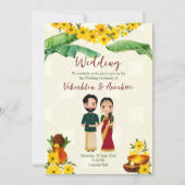 Telugu faire-part de mariage indien du sud tamoul (Devant)