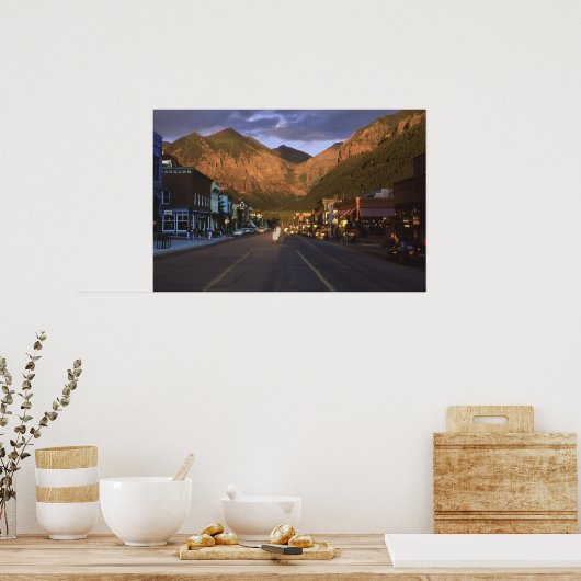 Teluride op zonsondergang poster (Keuken)