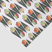 Temaki Sushi Hand Roll Rolls Japans voedsel Tissuepapier (Detail)