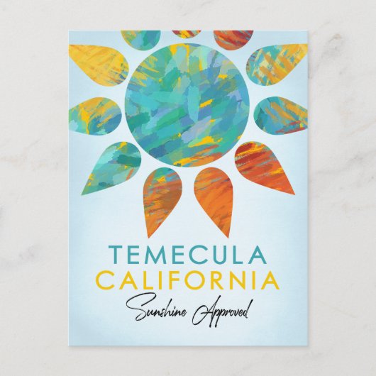 Temecula California Sunshine Travel Briefkaart (Voorkant)