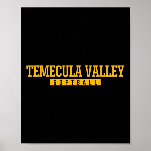 Temecula Valley High School Softbal Poster (Voorkant)