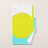 Téméraire Abstrait Cercle Turquoise Vert Jaune (Serviette à main)