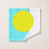 Téméraire Abstrait Cercle Turquoise Vert Jaune (Gant de toilette)